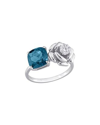 Rina Limor Silver 2.90 ct. tw. Blue Topaz - London, White Topaz Ring