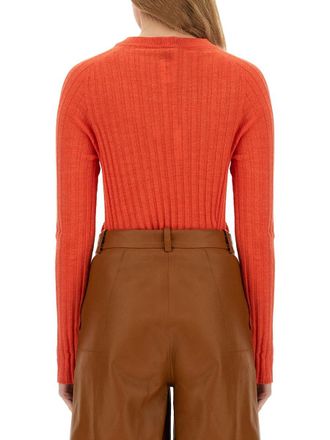 Alysi Ribbed Knit Sweater - Red