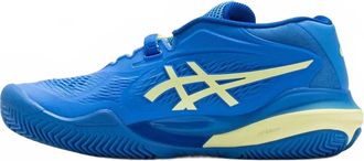 Asics Womens Gel Resolution X Tennis Shoes In Blue Coast/huddle Yellow
