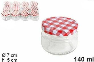 Trade Shop Trade Shop - Set 12 Pezzi Contenitore Barattolo In Vetro Con Coperchio Barattolini 140ml