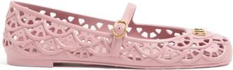 Valentino Schoenen, Dames, Roze, 41 EU, Ondette VLogo Signature Cutout Ballet Flats