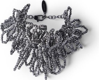 Brunello Cucinelli Hematite and Sterling Silver bracelet in Lignite Grey at Nordstrom