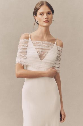 Geisha Designs Sheer Lace Shrug