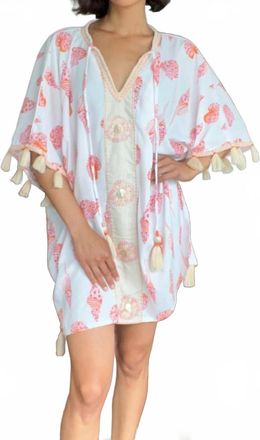 Mint Womens Seashells Short Kaftan In Multi