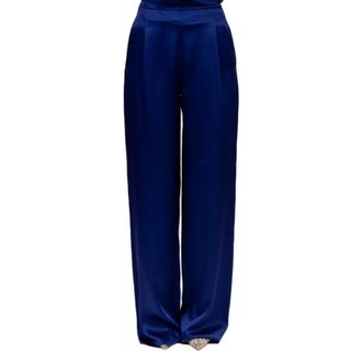 Max Mara Dames, Broeken, Blauw, Maat: M