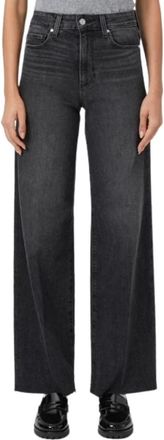 Paige Zwarte Wijde Spijkerbroek - Dames - Loose Fit Jeans - Zwart - W28 - Denim - Jeans