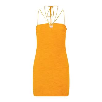 Patrizia Pepe Patrizia Pepe, Short Dresses, female, Orange, Size: XS Abito Tubino Mini