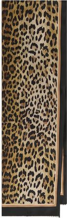 Maliparmi Sciarpa leopardato con frange - Marrone