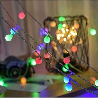 OEM Guirnalda De Luces Navide&ntilde;as Con Forma De Bola Para &Aacute;rbol De Navidad, Luces Led De Colores, Iluminaci&oacute;n Decorativa Para Interiores, Guirnalda De Luces