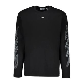 Off-white Long Sleeve Tops, male, Black, Size: 3XL Long-sleeve T-shirt