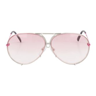 Porsche Design Sunglasses, female, Pink, Size: 66 MM Iconic Aviator P8478