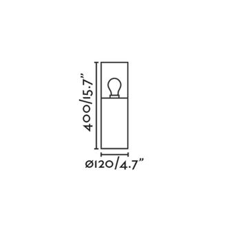 Faro Barcelona Baliza Gris Oscuro Con Cristal Ambar H400 Kila 71748
