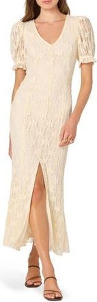 ASTR the Label Puff Sleeve Lace Knit Dress in Cream at Nordstrom Rack, Size X-Small