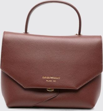 Emporio Armani 1981 Mini Handbag in Grained Leather with Laminated Logo