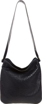 Bottega Veneta Corriere Intrecciato Leather Tote Bag in 4346 Midnight-Brass V at Nordstrom