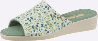 Casual Looks Pantoffel CASUAL LOOKS, Damen, Gr. 36, gelb, bedruckt, Schuhe Pantoffel