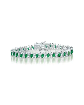 Genevive Silver Cz Bracelet