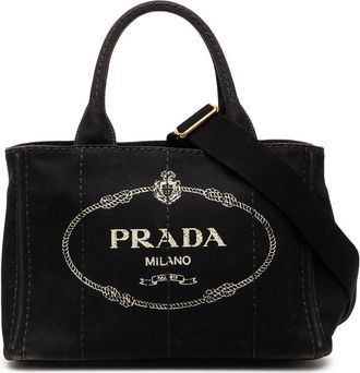 Prada Pre-owned Prada Small Canvas Canapa Logo Satchel Ladies 35P0IT3QC8OHSKH7