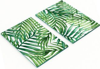 OEM Taglieri Da Cucina In Vetro Con Grafica A Foglie Di Palma, 2x40x52 Cm