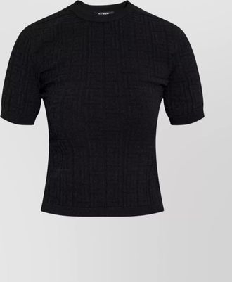 Balmain textured pattern knit top