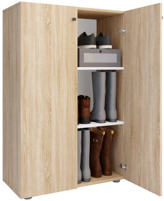 ebuy24 Ebuy24 - Vcm Xl Wood Gran Gabinete De Zapatos Estante De Zapatos Botas Grandes Muebles De Piso Lona 3 Compartimentos (sonoma Oak)