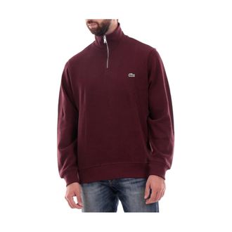 Lacoste Hoodies & sweatvesten, Heren, Rood, XL, Katoen, Rode Trui Klassieke Stijl