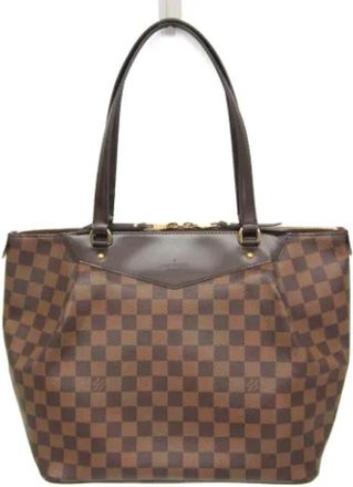 Louis Vuitton Tweedehands Canvas Louis Vuitton tassen - Dames - Vintage Shopper - Bruin - ONE Size - Vintage