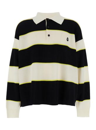 Alexander McQueen Black Stripes Logo Sweater