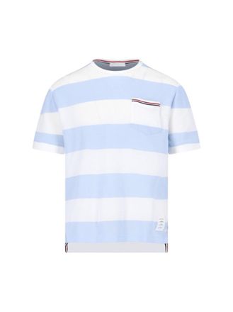 Thom Browne Striped T-Shirt - Blue