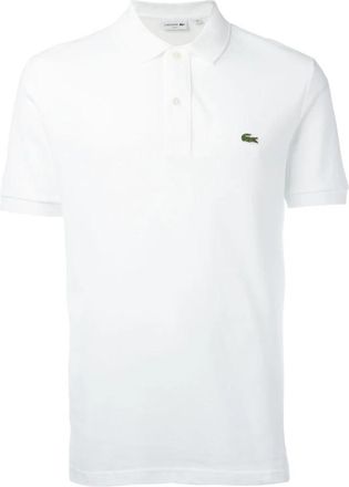Lacoste Logo Patch Polo Shirt - Heren - Polos - Wit - S - Katoen - Tops