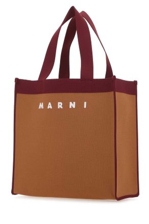 Marni Womens Two-Tone Fabric Medium Shopping Bag Zo196 Exterior: Polyester Borse A Mano