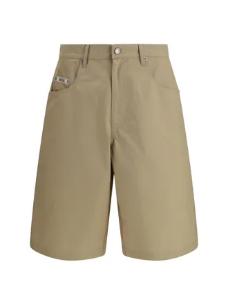 Moschino Cotton Tailored Bermuda Shorts - Brown
