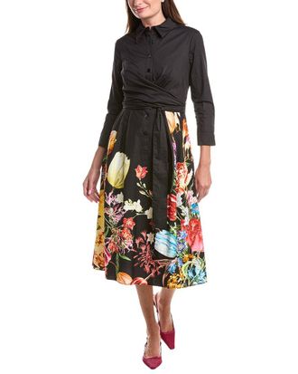 Teri Jon by Rickie Freeman Teri Jon By Rickie Freeman Wrap Tie Waist Shirtdress