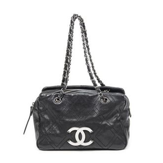 Chanel Pre-owned Womens Small Diamond Stitch Tote Shoulder Bag - Black - One Size