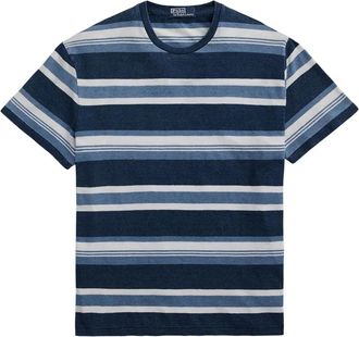 Polo Ralph Lauren striped T-shirt - men - Linen/Flax/Cotton - L - Blue