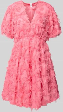 Vero Moda Knielanges Cocktailkleid mit V-Ausschnitt Modell PAZYLLA in Pink, Gr&ouml;&szlig;e 40