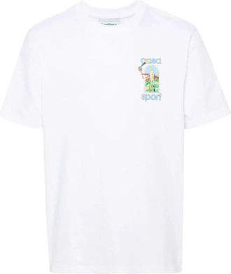 Casablanca Le Jeu Colore T-Shirt - Heren - T-shirts - Wit - XL - Katoen - Tops