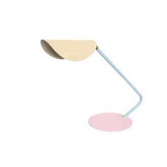 Tosel L&aacute;mpara de mesa metal multicolore pantalla beige