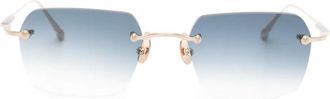Matsuda Zonnebril met rechthoekig montuur - Goud