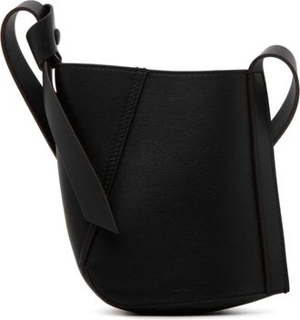 Lanvin Hobo Tie Schoudertas - Dames - Schoudertassen - Zwart - ONE Size - Leer - Tassen