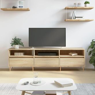 Berkfield Home TV Cabinet Sonoma Oak 150x30x44.5 cm Engineered Wood in Brown