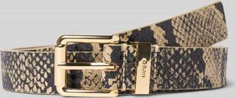 HUGO BOSS Gürtel in Schlangen-Optik Modell PALM in Beige, Größe 100