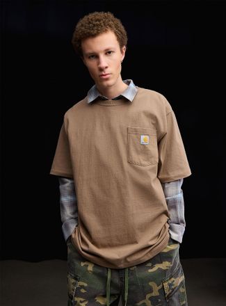 Carhartt Work in Progress Mens Logo pocket T-shirt