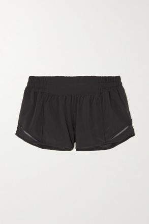 lululemon Hotty Hot Low-rise Mesh-paneled Stretch Recycled-swift Shorts - 2.5 - Black - US2,US4,US6,US8,US10,US12,US14,US16