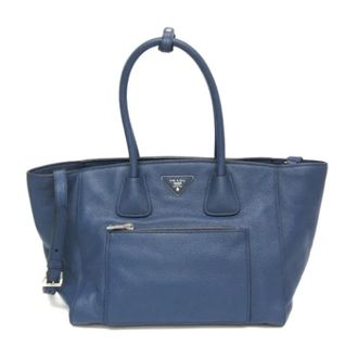 Prada Pre-owned Tote Bags, female, Blue, Size: ONE SIZE Pre-owned Leather prada-bags