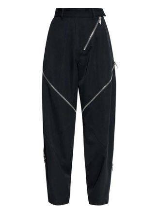 The Attico Pantaloni con zip - Nero