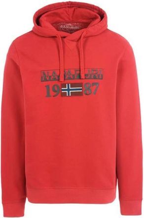 Napapijri Sportieve Berthow Rode Hoodie - Heren - Hoodies - Rood - S - Katoen - Hoodies & sweatvesten