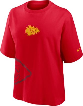 Nike Kansas City Chiefs Boxy Nike Womens NFL T-Shirt in Red | 01CM65N7G-KK1