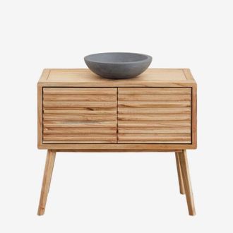 Sklum Conjunto De Mueble De Ba&ntilde;o En Madera Deleyna Sklum