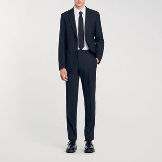 Sandro Chaqueta de traje a rayas